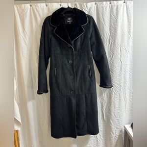 Dennis by Dennis Basso Black Faux Fur Overcoat